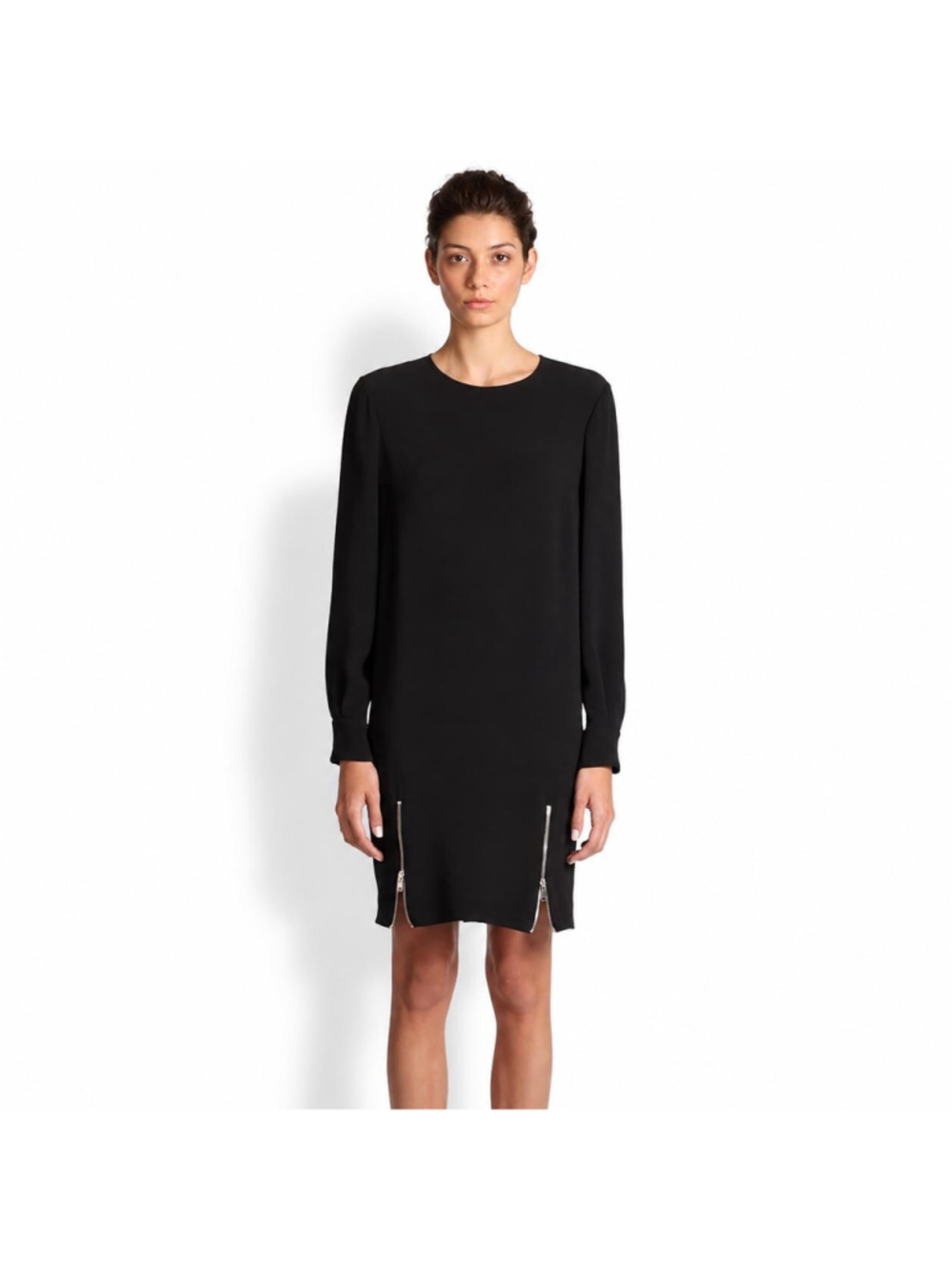 Stella McCartney Black Zip Detail Shift Dress IT 38